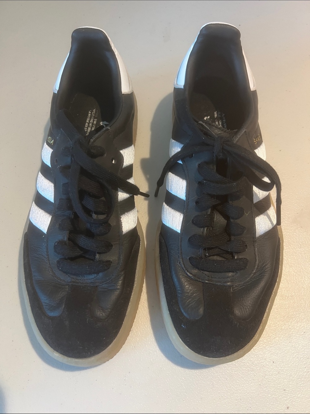 adidas Samba’s Women's Black and White Three-Stripe Sneakers